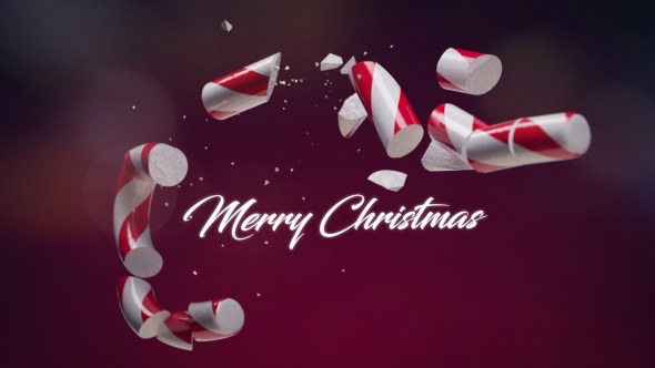 Videohive Christmas Candy Cane Openers template preview