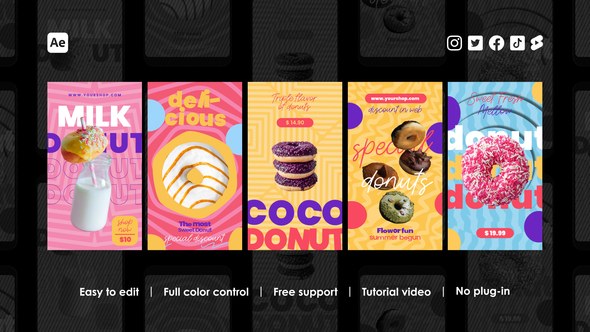 Videohive Food Instagram Stories 43745323 Product Promo template preview