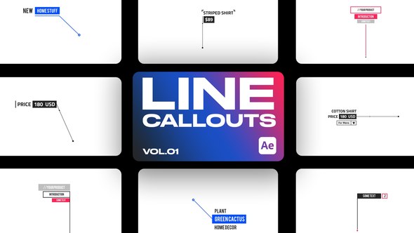 Videohive Line Callout V.1 Elements template preview