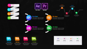 Infographic Trendy Lists Video Displays template preview