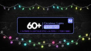 Videohive Christmas Border Lights Pack Elements template preview