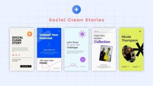 Videohive Social Clean Stories Elements template preview