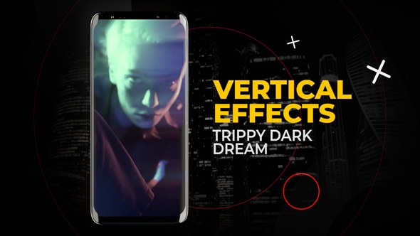 Videohive Vertical Trippy Dark Dream Effects | After Effects Elements template preview