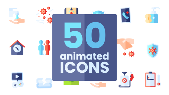 Videohive Quarantine Icons Infographics template preview