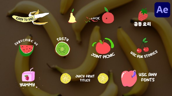 Videohive Juicy Fruit Titles for After Effects Titles template preview