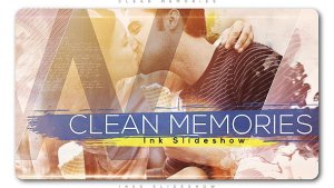 Videohive Clean Memories Inks Slideshow Video Displays template preview