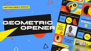Videohive Geometric Opener 3 in 1 Openers template preview