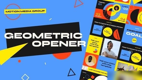 Videohive Geometric Opener 3 in 1 Openers template preview