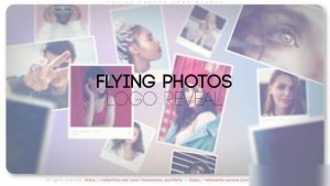 Videohive Flying Photos Logo Reveal Logo Stings template preview