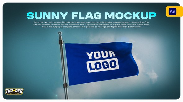 Videohive Sunny Flag Mockup Product Promo template preview