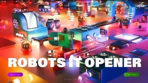 Videohive 3D Glitch Animation AI Colorful Robots IT Opener Openers template preview