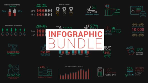 Videohive Infographic Bundle Infographics template preview