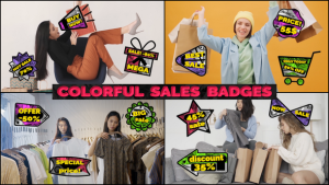 Videohive Colorful Sales Badges Titles template preview