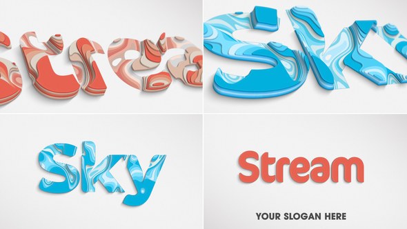 Videohive Flow Clean 3D Logo Logo Stings template preview