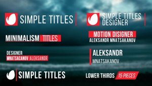 Minimal Lower Thirds Video Displays template preview