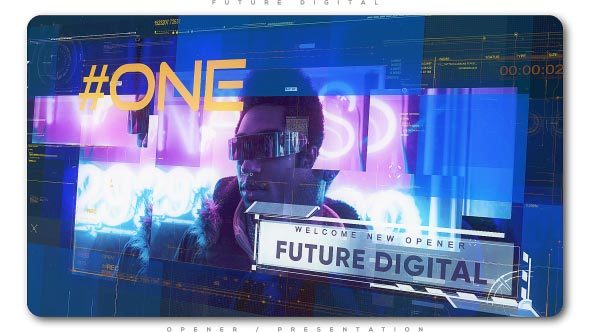 Videohive Future Digital Opener Presentation Video Displays template preview