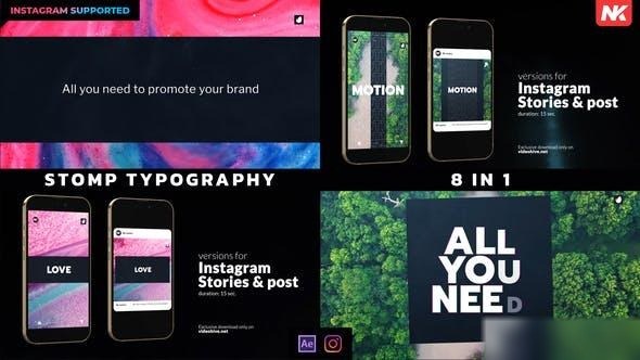 Videohive Stomp Typography Promos Openers template preview