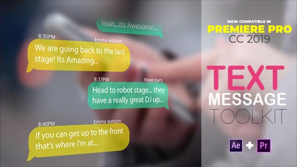 Text Messages | Text Message Kit Video Displays template preview