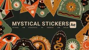 Videohive Mystical Stickers For After Effects Elements template preview