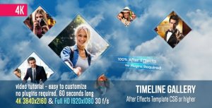 Timeline Gallery Video Displays template preview