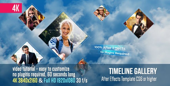 Timeline Gallery Video Displays template preview