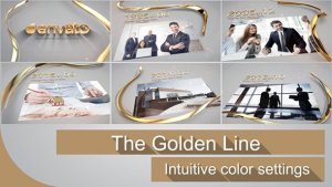 The Golden Line - Videohive Video Displays template preview