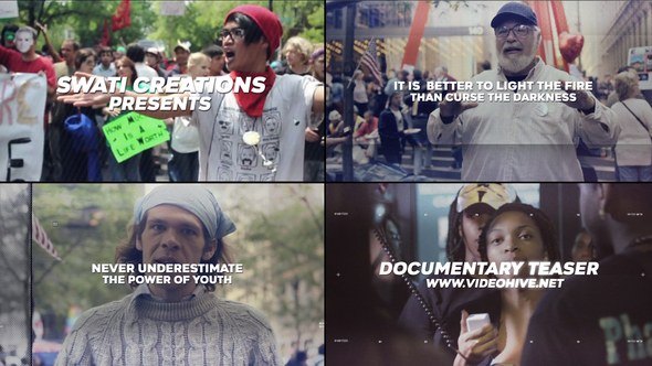 Videohive Documentary Teaser 22817649 Video Displays template preview