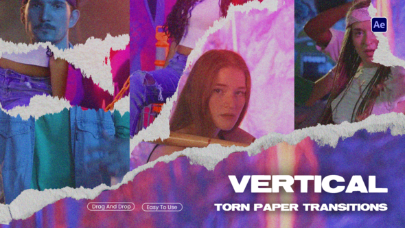 Videohive Vertical Paper Transition 58310641 Elements template preview