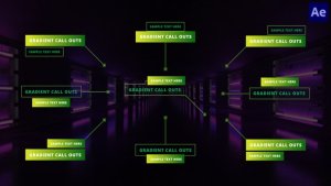 Videohive Gradient Call Outs | After Effect 48565582 Titles template preview