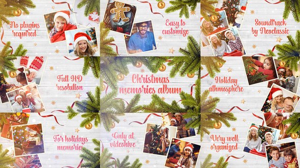 Christmas Memories / Winter Holidays Photo Album / New Year Greetings / Xmas Slideshow Video Displays template preview