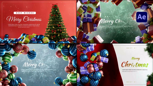 Videohive Festive Christmas Greetings Pack Openers template preview