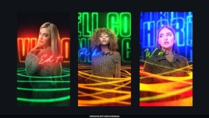 Videohive Neon Animated Lines Poster Storie Openers template preview