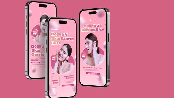 Videohive Vertical Skin Care Promo Product Promo template preview
