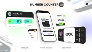 Videohive Number Counter UI - Infographic Logo Stings template preview