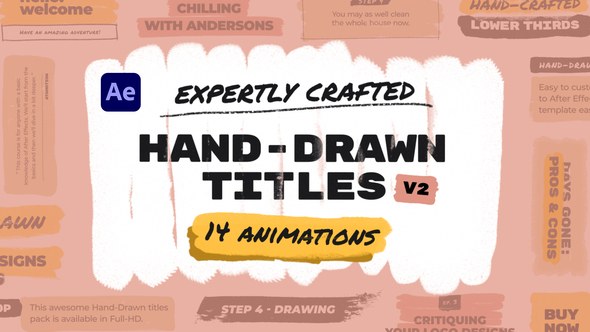 Videohive Hand Drawn Brush Titles Titles template preview
