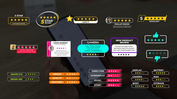 Videohive Star Reviews & Ratings Elements template preview