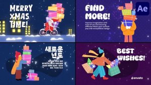 Videohive Xmas Gifts Slides for After Effects Openers template preview