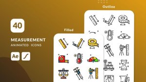 Videohive Measurement Animated Icons | After Effects Elements template preview