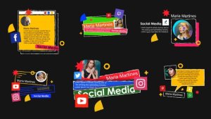 Videohive Social Media Titles Pack Titles template preview