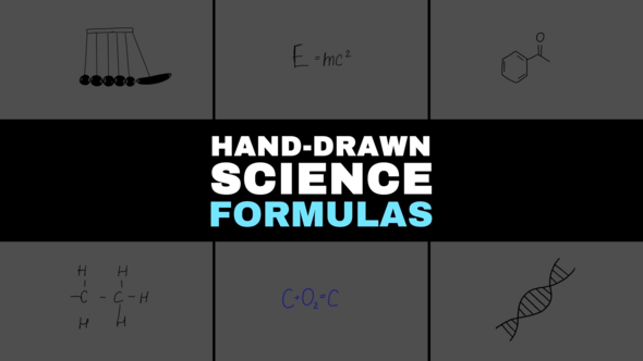 Videohive Hand Drawn Science Formulas and Diagrams for After Effects Elements template preview
