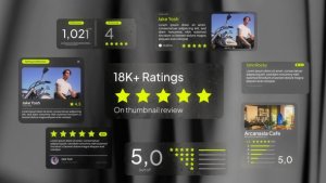 Videohive Glass Review Ratings Product Promo template preview