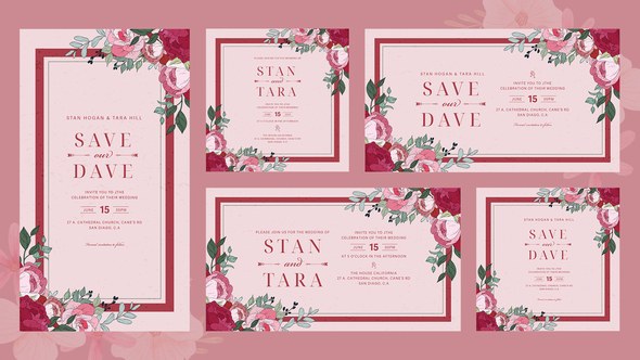 Videohive Bouquet Wedding Invitation Openers template preview