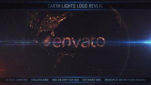 Videohive Earth Lights Logo Reveal Logo Stings template preview