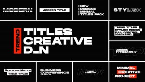 Videohive Minimal Titles | After Effects 40261718 Titles template preview