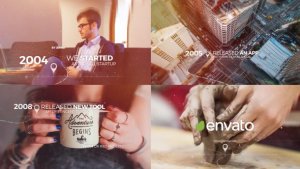 Modern Parallax Timeline Slideshow Video Displays template preview