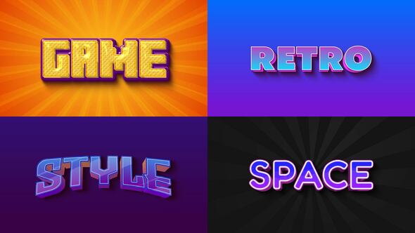 Videohive Text Effect - Retro Style 01 Titles template preview