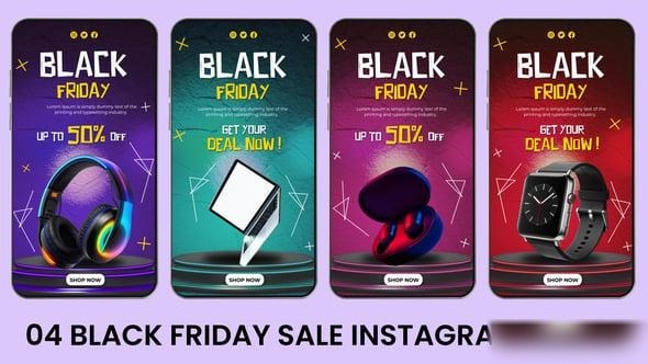 Videohive Black Friday Sale Instagram Story 55395871 Elements template preview