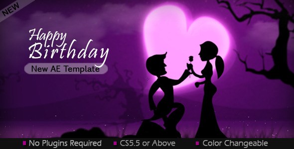 Happy Birthday Video Displays template preview