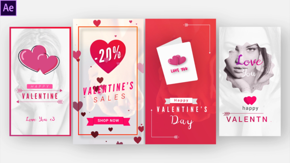 Videohive Instagram Valentine Stories Elements template preview