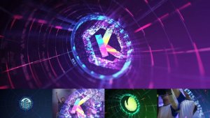 Tech Logo Transition and End V2 Video Displays template preview